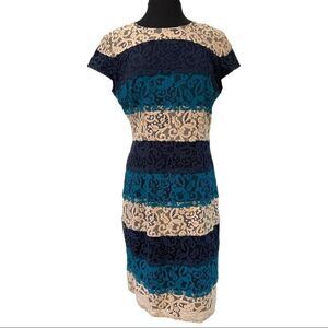 𝅺ann Taylor Stripe Shift Dress Sz 10T